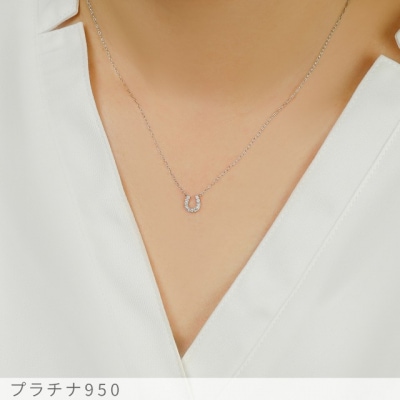 Pt ホースシュー ダイヤモンド ネックレス Small /b0270da