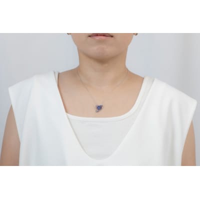 【宝石のまち甲府　ジュエリー甲子園2025】シルバー製ペンダントハートデザイン 甲府盆地No.131
