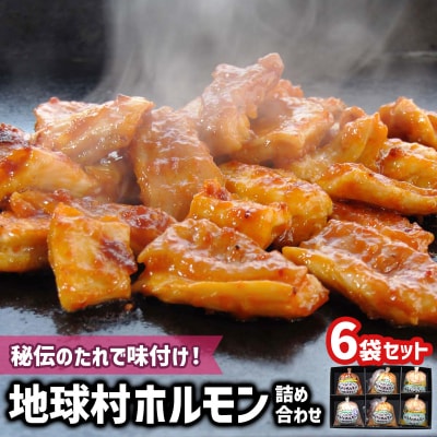 地球村ホルモン詰め合わせ 6袋セット|焼肉 [0397]