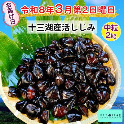 さとうしじみ屋の十三湖産活しじみ(中粒2kg) [0808]
