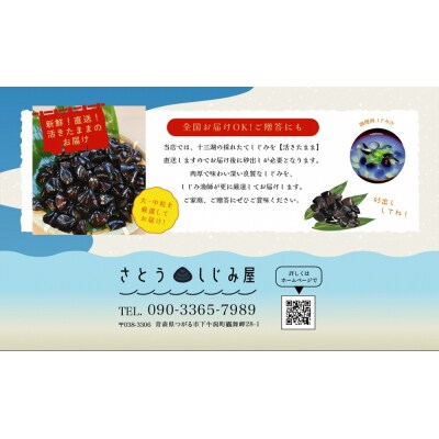 さとうしじみ屋の十三湖産活しじみ(大粒1kg) [0817]