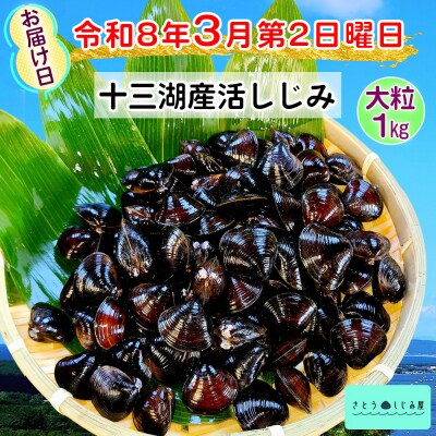 さとうしじみ屋の十三湖産活しじみ(大粒1kg) [0821]