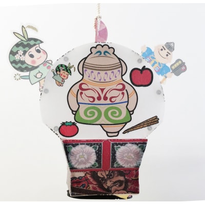 手作り工作キット ちょうちんねぶた『しゃこちゃん』|LED ランプ 灯 [0549]