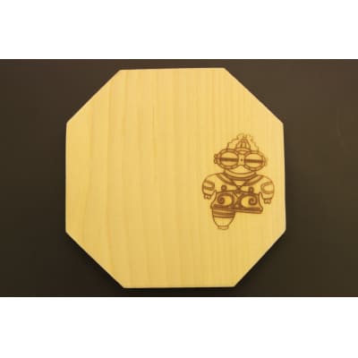 しゃこちゃん焼き印入り コースター2枚セット [0417]