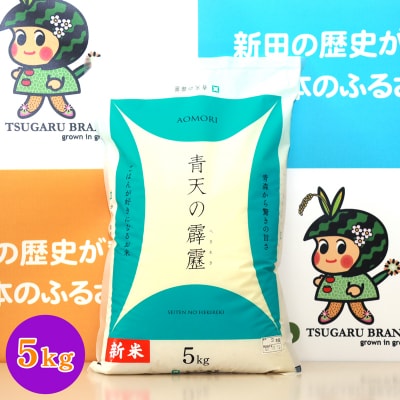令和6年産 青森県 つがる市産米 青天の霹靂 5kg (精米) [0724]