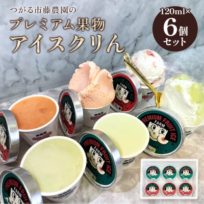 藤農園のプレミアム果物アイスクリん 120ml×6個セット [0635]