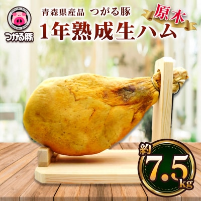 つがる豚 1年熟成 生ハム 原木 約7.5kg [0840]