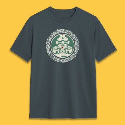 遮光器土偶 Tシャツ M (スレート) 1枚 [0849]