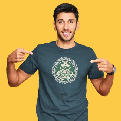 遮光器土偶 Tシャツ M (スレート) 1枚 [0849]