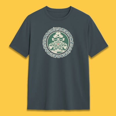 遮光器土偶 Tシャツ XXL (スレート) 1枚 [0852]