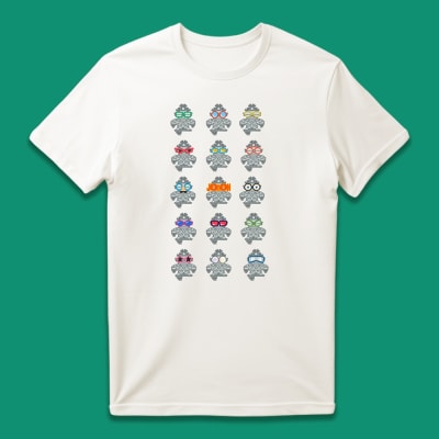 遮光器土偶 Tシャツ XL (バニラホワイト) 1枚 [0856]