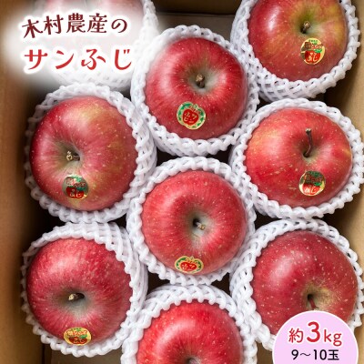木村農産のサンふじ 約3kg (9から10玉) [0947]