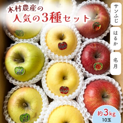 木村農産の人気の3種セット約3kg 10個入り [0948]