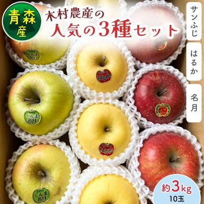 木村農産の人気の3種セット約3kg 10個入り [0948]