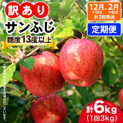 [訳あり] [定期便]  りんご サンふじ 3kg [1014]