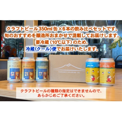 津軽醸造 クラフトビール 350ml×6本 おまかせ飲み比べセット [1061]
