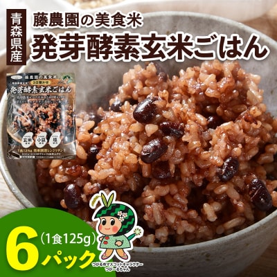 青森県産玄米 藤農園の美食米 発芽酵素玄米ごはん (6パック 計750g) [1064]