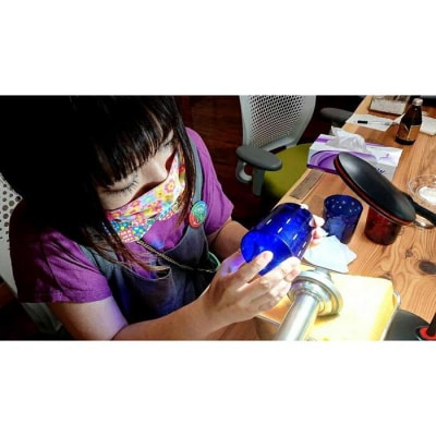 ガラス工芸　切子体験チケット(大人1名様分)【kw0106-0001】