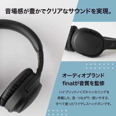 【1950】【BLACK】ag WHP01K　ワイヤレスヘッドホン