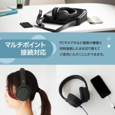 【1950】【BLACK】ag WHP01K　ワイヤレスヘッドホン