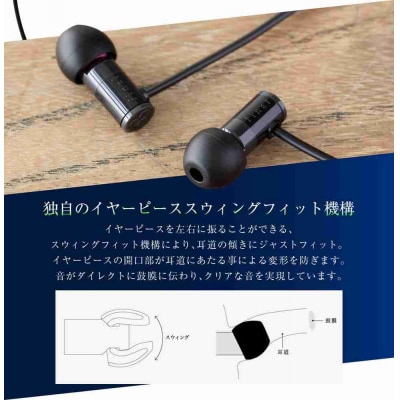 マイク付きハイレゾ有線イヤホン final E1000C BLUE