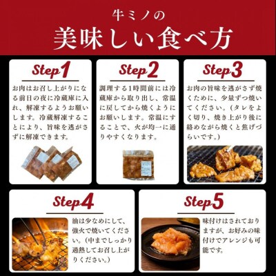 牛ミノのピリ辛漬け300g×3P　合計900g