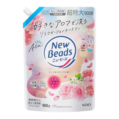 【花王】ニュービーズジェルローズ&マグノリア(詰替え)900g×6