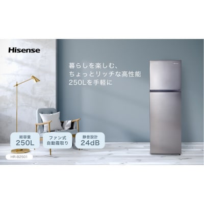 ハイセンス(HR-B2501) 250L 2ドア ファン式 冷蔵庫