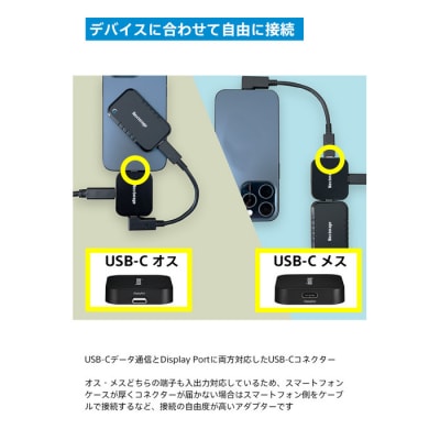 映像出力やデータ転送と同時に給電可能なマルチアダプターとポータブルSSD|NX-P2SEG 4TB
