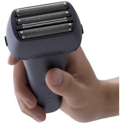 ヤマゼン USB充電式電気シェーバー LASIKU グレー[4枚刃 /AC100V-240V]