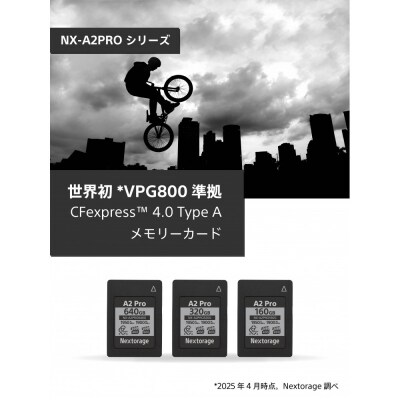NX-A2PROシリーズ VPG800 CFexpress Type Aメモリーカード 320GB