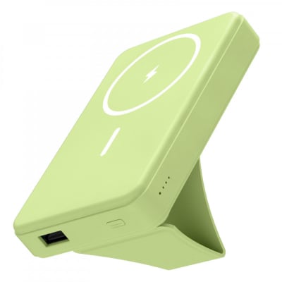 急速充電ワイヤレスモバイルバッテリー 10000mAh MagSafe対応【ピクニックグリーン】