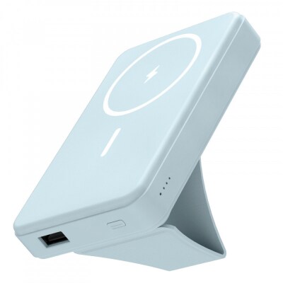 急速充電ワイヤレスモバイルバッテリー 10000mAh MagSafe対応【ベビーブルー】