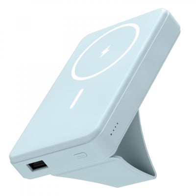 急速充電ワイヤレスモバイルバッテリー 10000mAh MagSafe対応【ベビーブルー】