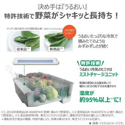 東芝　冷蔵庫【標準設置費込み】　643L　6ドア　両開き　冷凍冷蔵庫　GR-Y640XFS(TW)