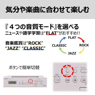 東芝 Bluetooth送受信機能&高音質な密閉型ネオジウムスピーカー搭載 TY-AN2(W)