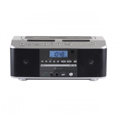 東芝 カセットテープ高速ダビング　カラオケにも便利なダブルラジカセ TY-CDW991(S)