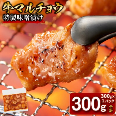 <訳アリ>牛マルチョウ　特製味噌漬け　0.3kg(300g×1)【12月発送】