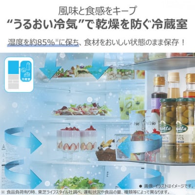 東芝 冷蔵庫 【標準設置費込み】 509L 6ドア 両開き 冷凍冷蔵庫 GR-Y510FK(EW)