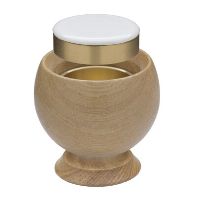 手元供養にも使える写真陶板付き宝物入れ「たまてまり」