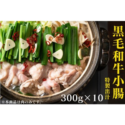 黒毛和牛トロホルモン(小腸)特製だし3kg ( 300g × 10パック )【順次発送】
