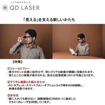 QDレーザ網膜投影RETISSADisplayII3点セット