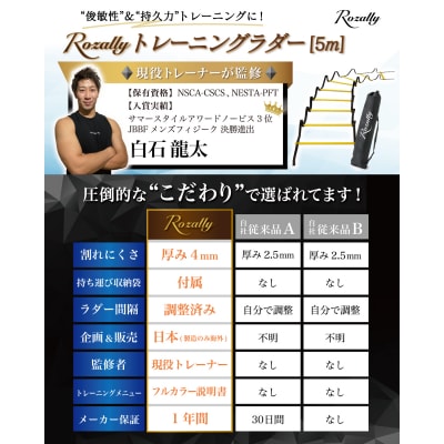【現役トレーナー監修】 トレーニングラダー ラダー 5m　【kw0286-0008-1】