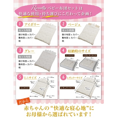 【保育士が監修】 べビー布団セット 敷布団セット R アイボリー　【kw0286-0057-5】