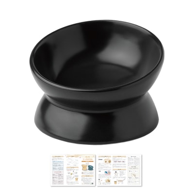 【獣医師が監修】猫 犬 食器 吐き戻し防止 フードボウル小 ブラック　【kw0286-0054-7】
