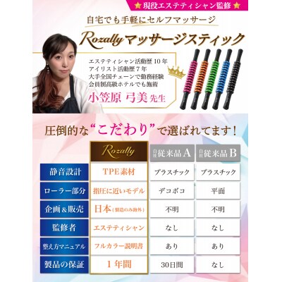 【エステティシャン監修】 マッサージ棒 マッサージローラー ブルー　【kw0286-0060-5】