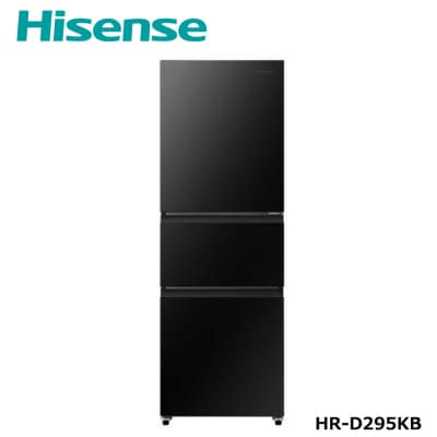 ハイセンス【標準設置費込み】冷蔵庫 3ドア295L右開き 幅55cm ブラック HR-D295KB