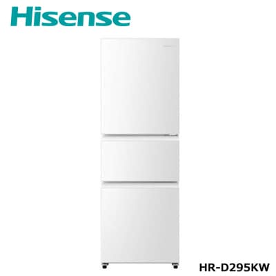ハイセンス【標準設置費込み】冷蔵庫 3ドア295L右開き 幅55cm ホワイト HR-D295KW 