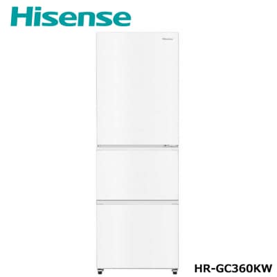 ハイセンス 【標準設置費込み】冷蔵庫 3ドア 358L 右開きホワイト HR-GC360KW
