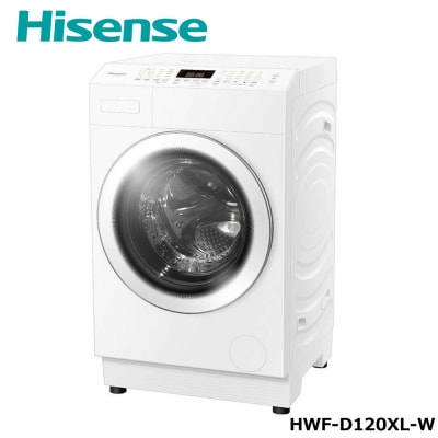 ハイセンス 【標準設置費込み】ドラム式洗濯乾燥機 (左開き) HWF-D120XL-W